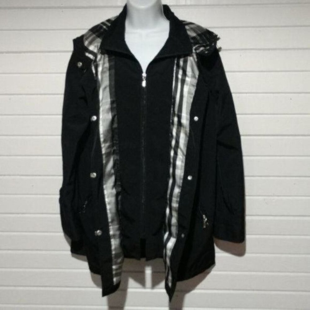 Regent Park plaid small coat black